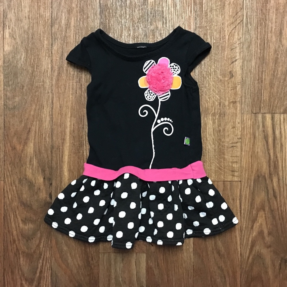 3T Dollie & Me polka dot dress with flower